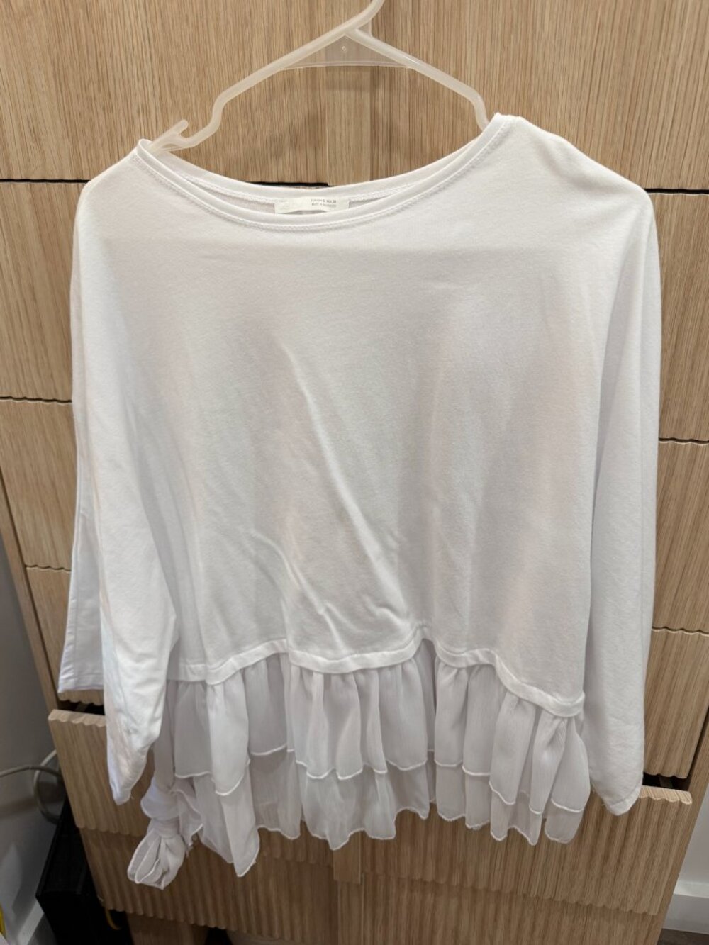 ZARA COMBINATION RUFFLE TOP - Picture 2 of 3